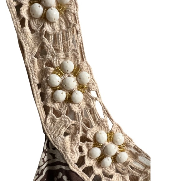 Free People Beaded Neckline Dress Size 6 - Picture 3 of 4